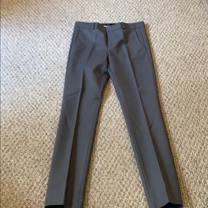 Gray chino-like trousers